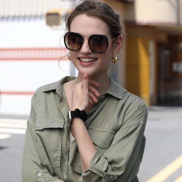 Black Scrunchie Apple Watch Wristband Bracelet main image 4